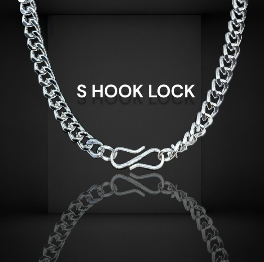 Padlock Chain Necklace, Unisex Stainless Steel Padlock Charm Necklace, Stainless Steel Link Chain