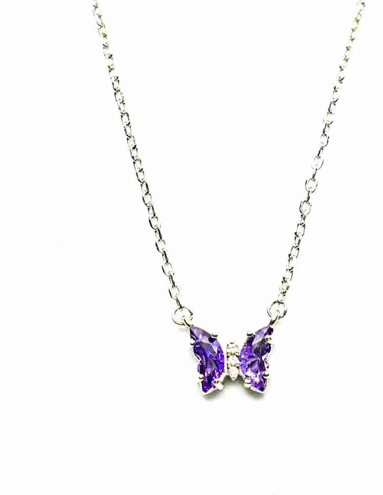 Sterling silver online butterfly chain