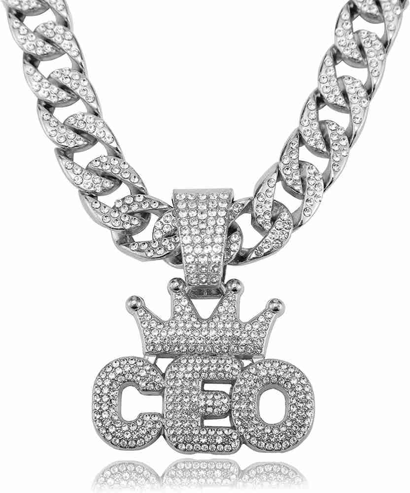 SAFISHA Hip Hop Cuban Mc Stan Diamonds Men Jewellery Silver Plated Alloy  Chain Price in India - Buy SAFISHA Hip Hop Cuban Mc Stan Diamonds Men  Jewellery Silver Plated Alloy Chain Online