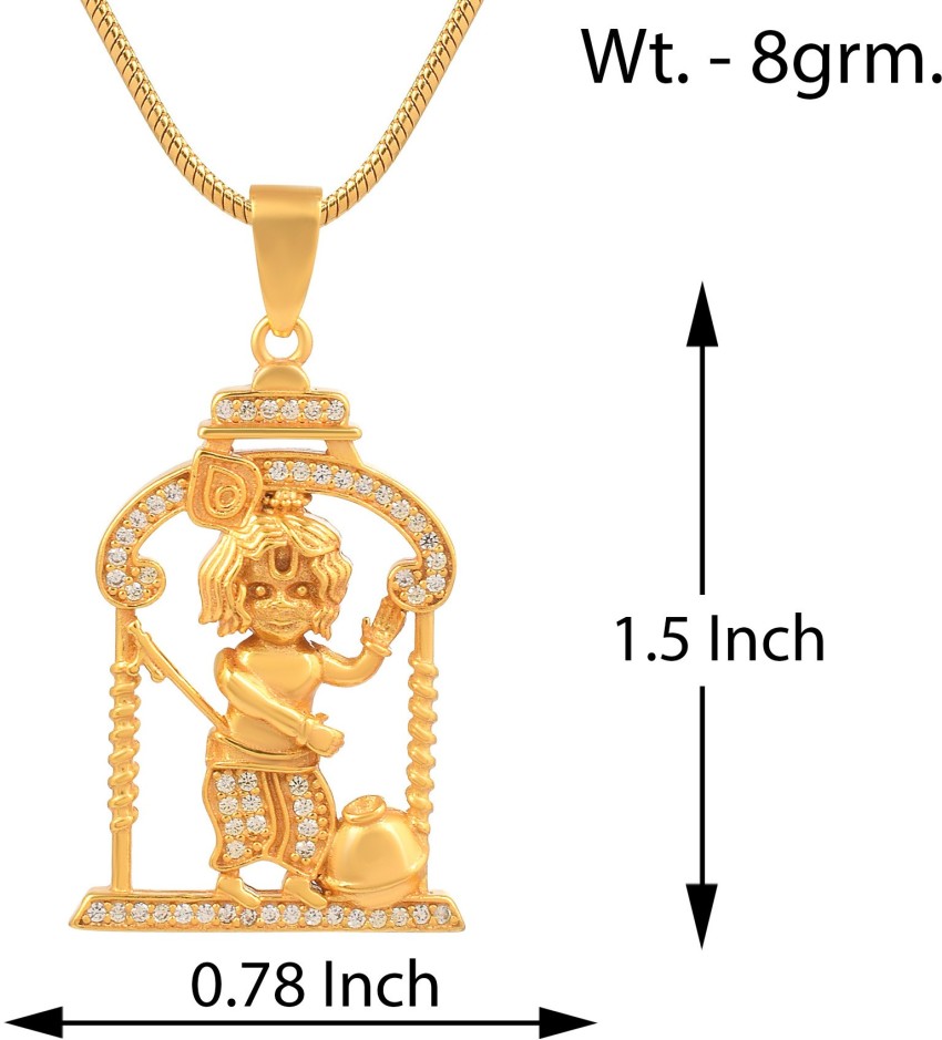 DULCI Gold Plated Brass Rudraksha & Diamond Fitted Shankh Shape