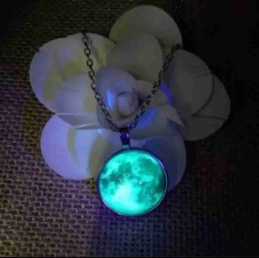 Shopping Dust Glow In The Dark Moon Necklace Pendant perfect gift