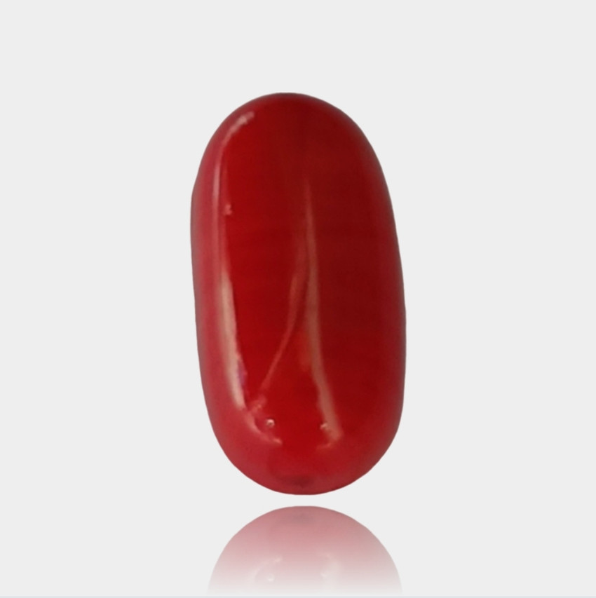 Gopalgems Gopal Gems Coral Moonga 13 Crt. 14 Ratti Munga stone With Certificate Coral Stone Pendant