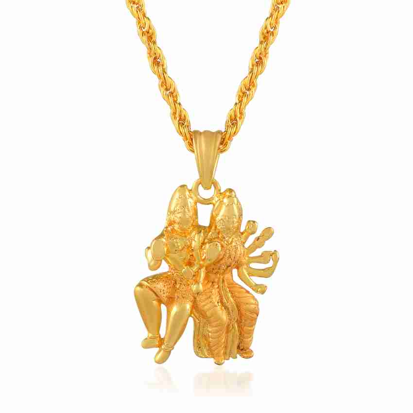 Shiva parvati store gold pendant