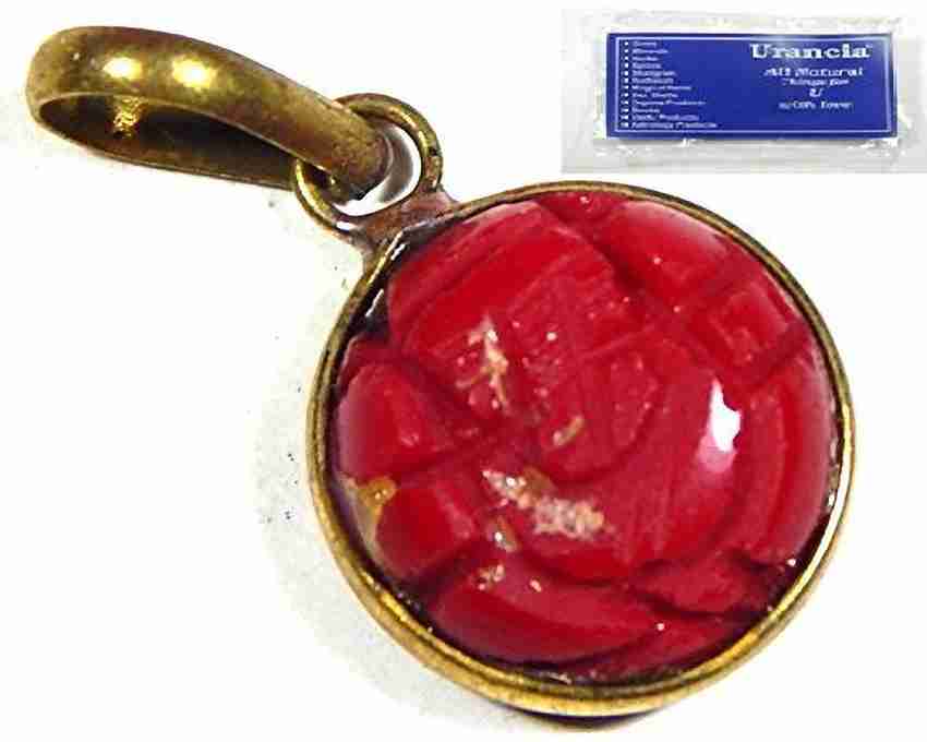 Red coral ganesha pendant shop