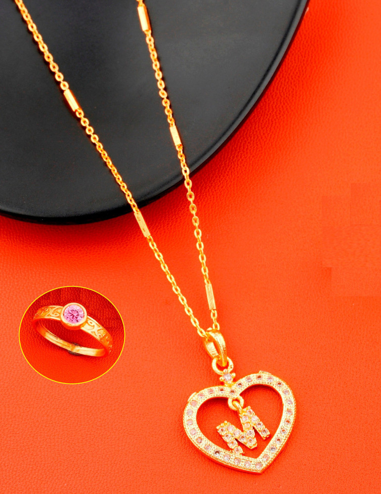 M name gold shop locket