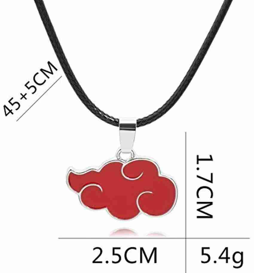 RED KANJI SYMBOLS Naruto 10 Pcs. Necklace & Ring Set (Anime Charm  Pendant)