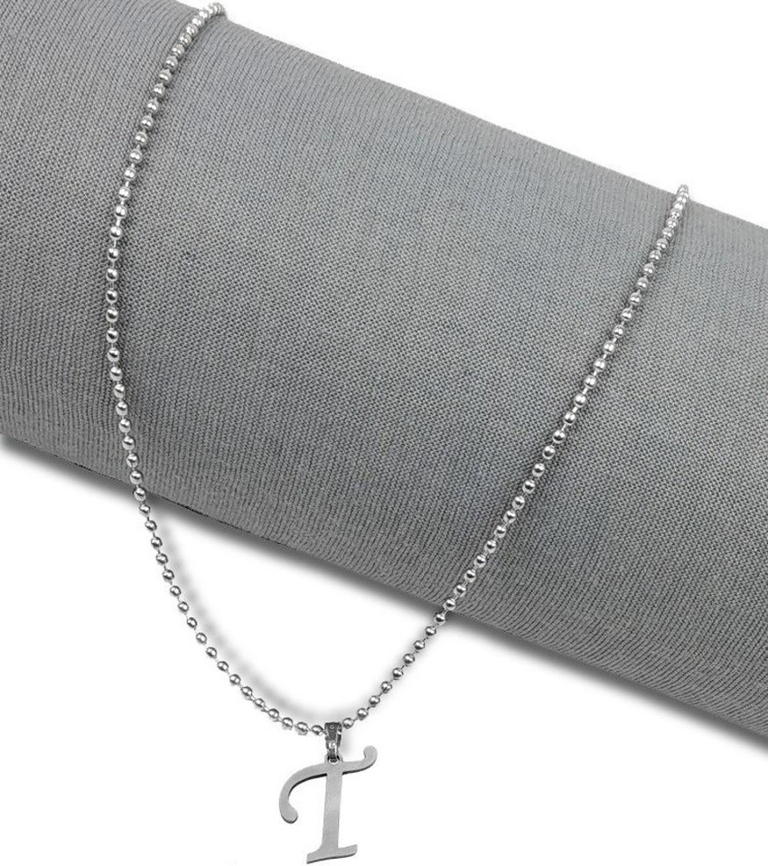 De Ultimate Silver Name English Alphabet T Letter Pendant Locket Necklace With Ball Chain Silver Stainless Steel Locket Set Price in India Buy De Ultimate Silver Name English Alphabet T Letter Pendant...