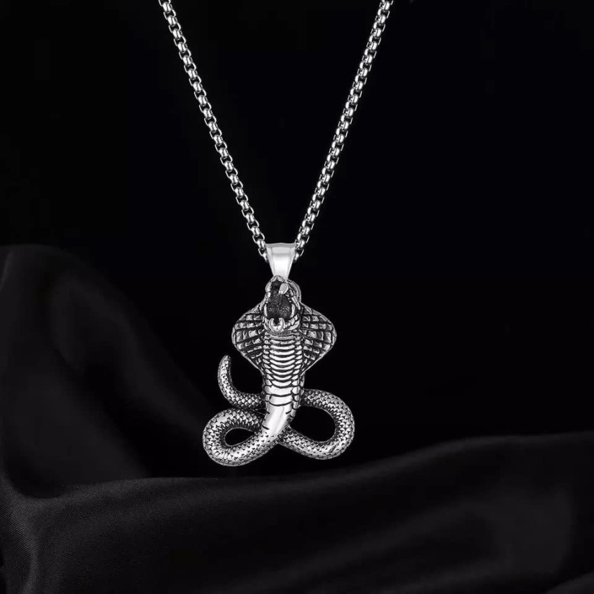 Mens deals snake pendant