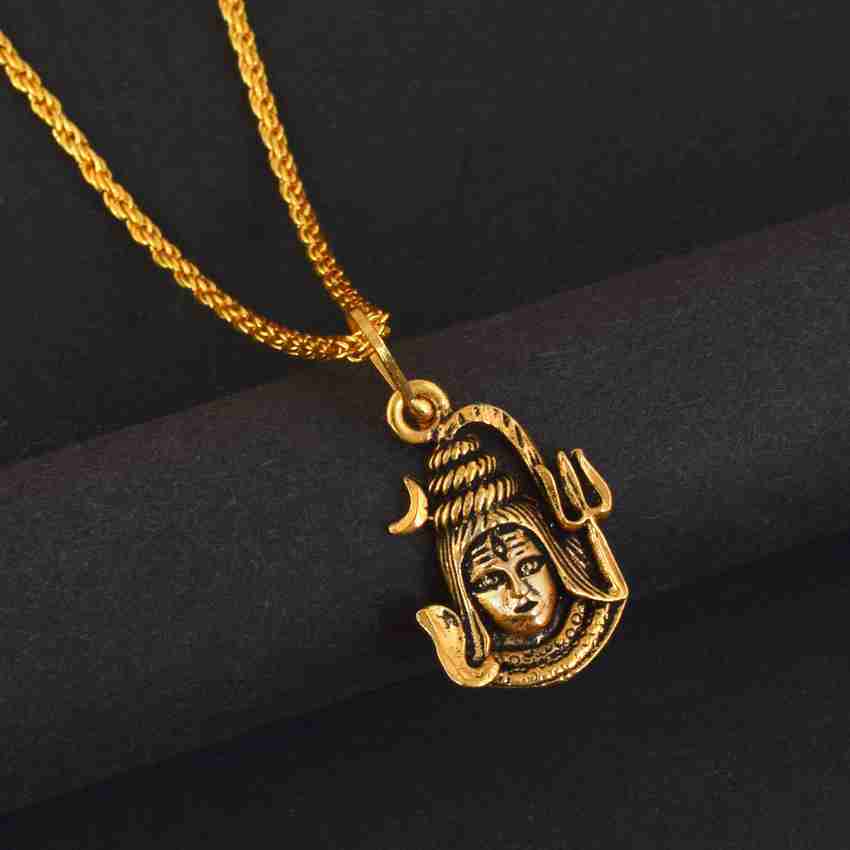 Mahakaal Jewels Gold Plated Brass Lord Shiva Mahadev Mahakal Face