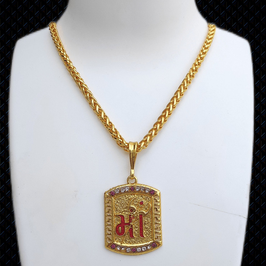 D D FASHION Maa pandal Locket with Chain for mens and boys Gold plated Alloy Pendant Set Price in India Buy D D FASHION Maa pandal Locket with Chain for mens and