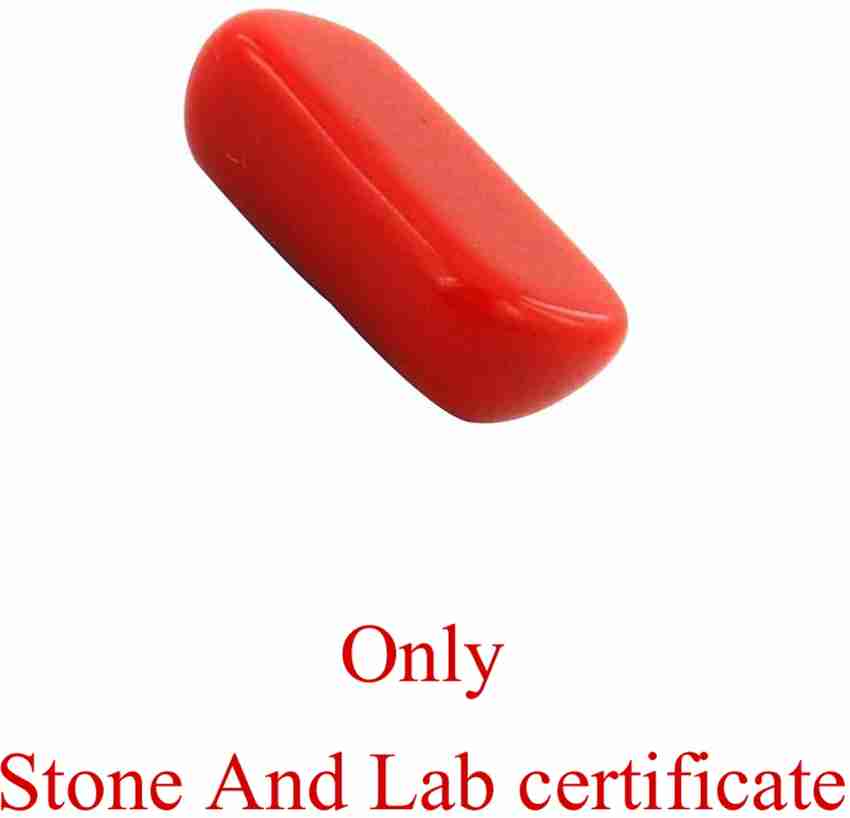 MAYA GEMS Red Coral Capsule 9 Ratti 8.2 carat With Lab certificate Coral Stone Price in India Buy MAYA GEMS Red Coral Capsule 9 Ratti 8.2 carat With Lab certificate Coral