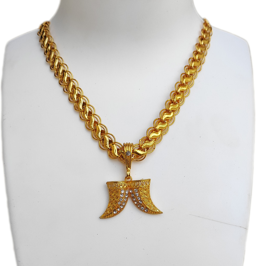 Jemeefly Diamond Double nail nor puligoru pandent with Koyli chain for Mens and Boys. Gold plated Alloy Pendant Set Price in India Buy Jemeefly Diamond Double nail nor puligoru pandent with Koyli