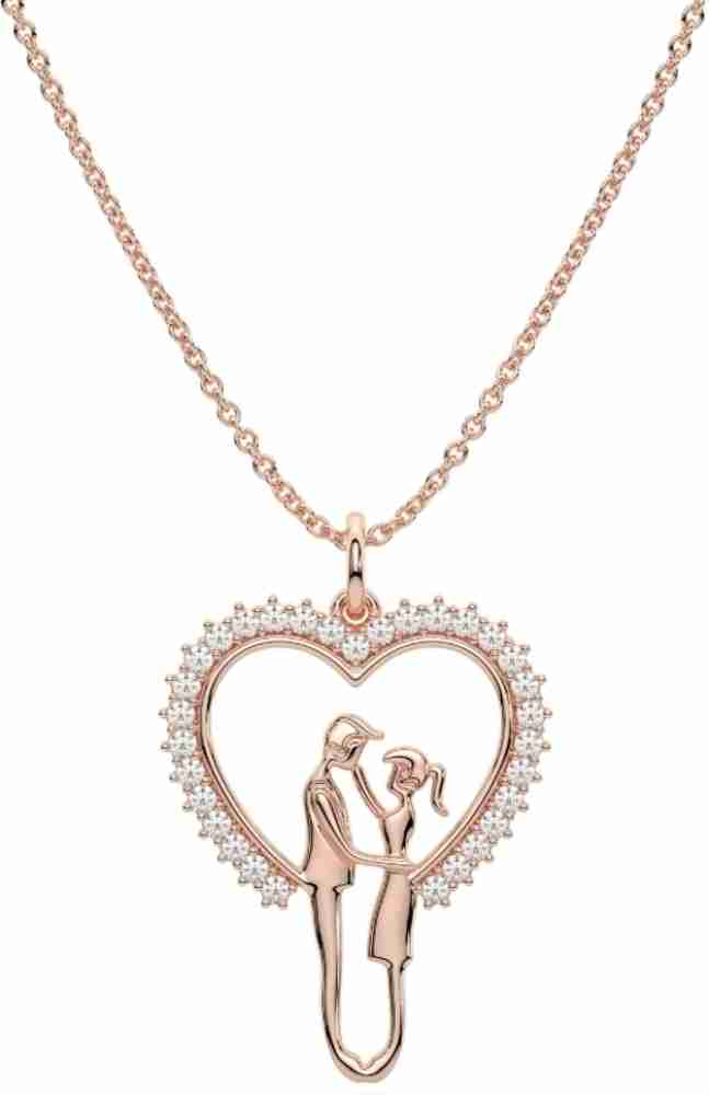 Love Heart Necklaces for Women 925 Sterling Silver Rose newest Gold Pendant