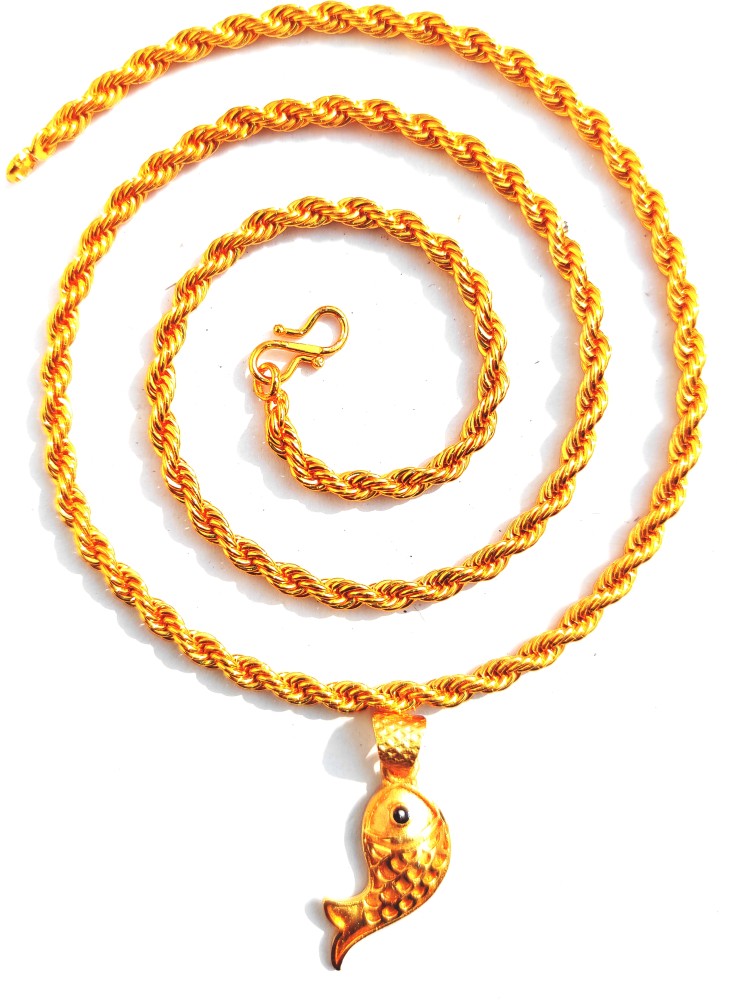 Buy Mavi Fish Hook Necklace - Gold Online at desertcartINDIA