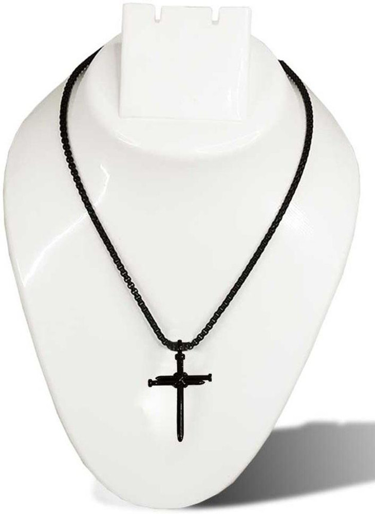 Uniqon Black Prayer Rope Nail Blessing Christian Jesus Cross