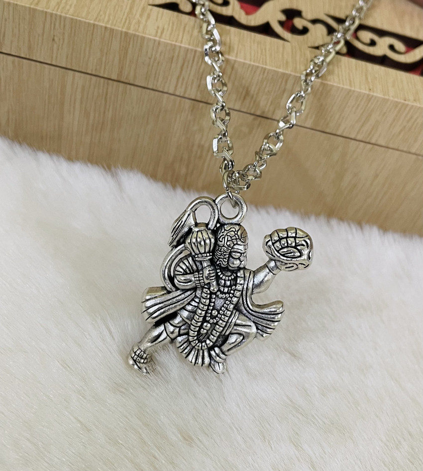 Silver bajrangbali locket store