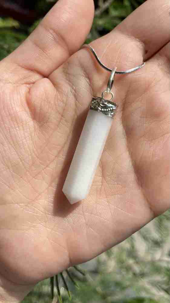 White on sale quartz necklace