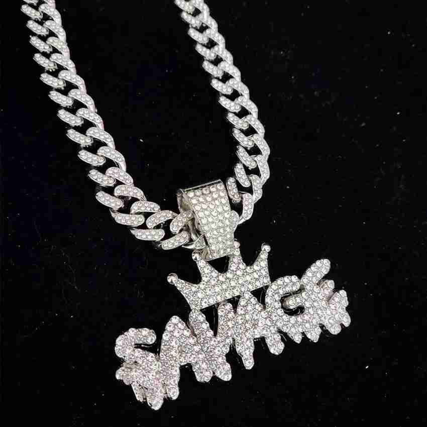 SAFISHA MC Stan Hindi Pendant Diamonds Plated (Pendant Only) Silver Alloy  Pendant Price in India - Buy SAFISHA MC Stan Hindi Pendant Diamonds Plated  (Pendant Only) Silver Alloy Pendant Online at Best