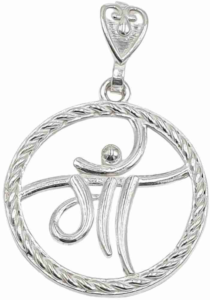 Sahiba Gems Designer Big Size Maa Locket Charm Pendant Rhodium Sterling Silver Locket Price in India Buy Sahiba Gems Designer Big Size Maa Locket Charm Pendant Rhodium Sterling Silver Locket Online