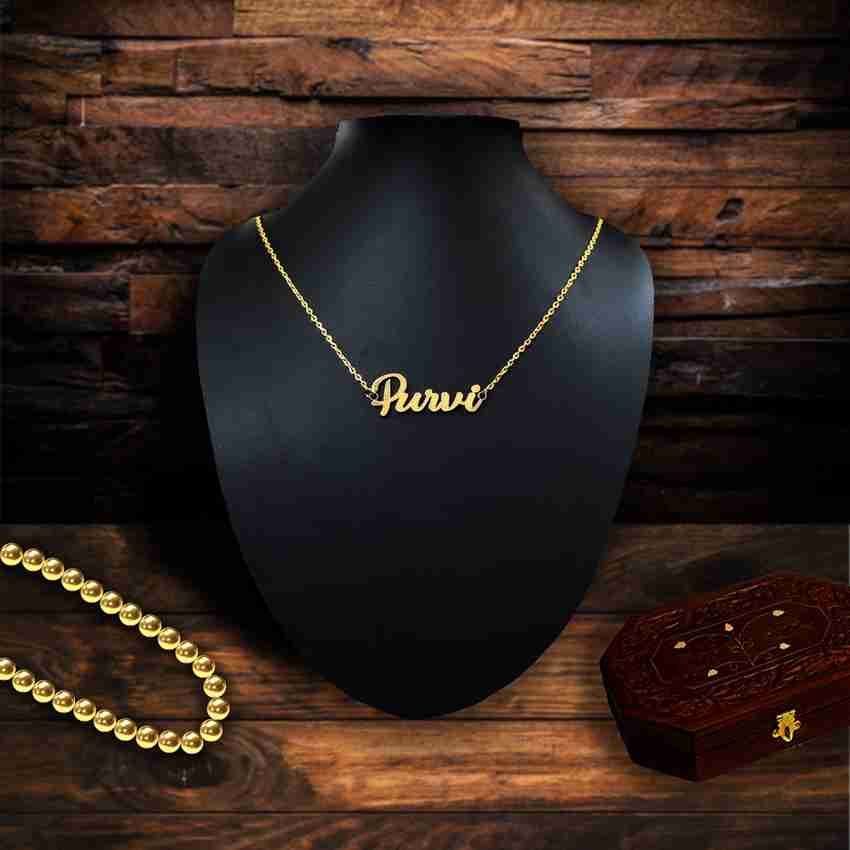 BRANDLINE Purvi Name Pendant With Chain Brass Price in India Buy