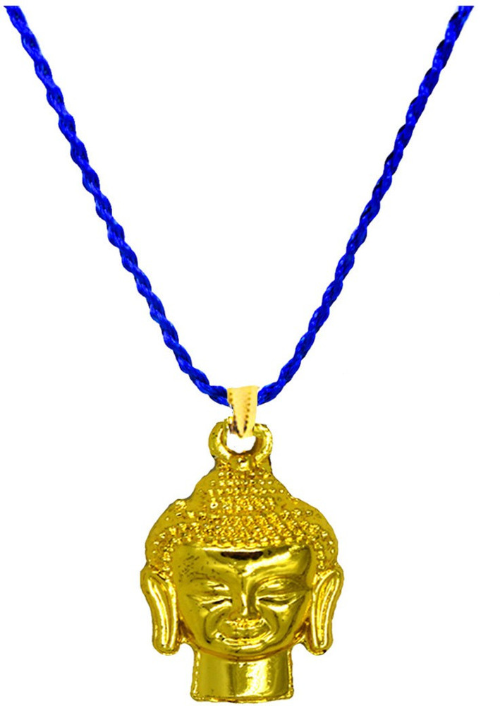 AFH Lord Buddha Face Religious Buddhist Locket with Blue Cord Chain Pendant Metal Pendant Price in India Buy AFH Lord Buddha Face Religious Buddhist Locket with Blue Cord Chain Pendant Metal