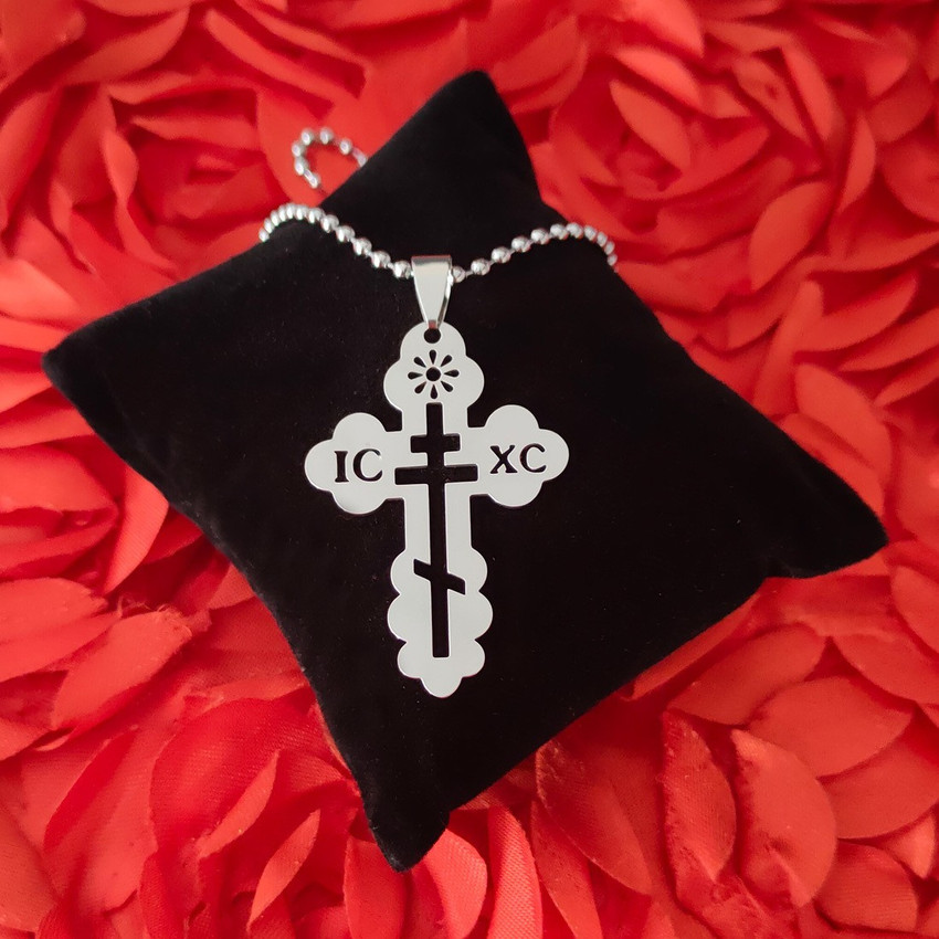 Shiv Jagdamba IC XC Orthodox Christian Baptismal Cross Pendant Necklace Jewelry Sterling Silver Stainless Steel Pendant Price in India Buy Shiv Jagdamba IC XC Orthodox Christian Baptismal Cross Pendan...