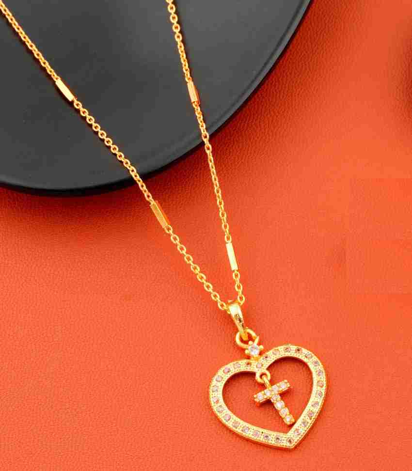 Stainless Steel Gold Plated Heart Love Letter Pendant Earring Full