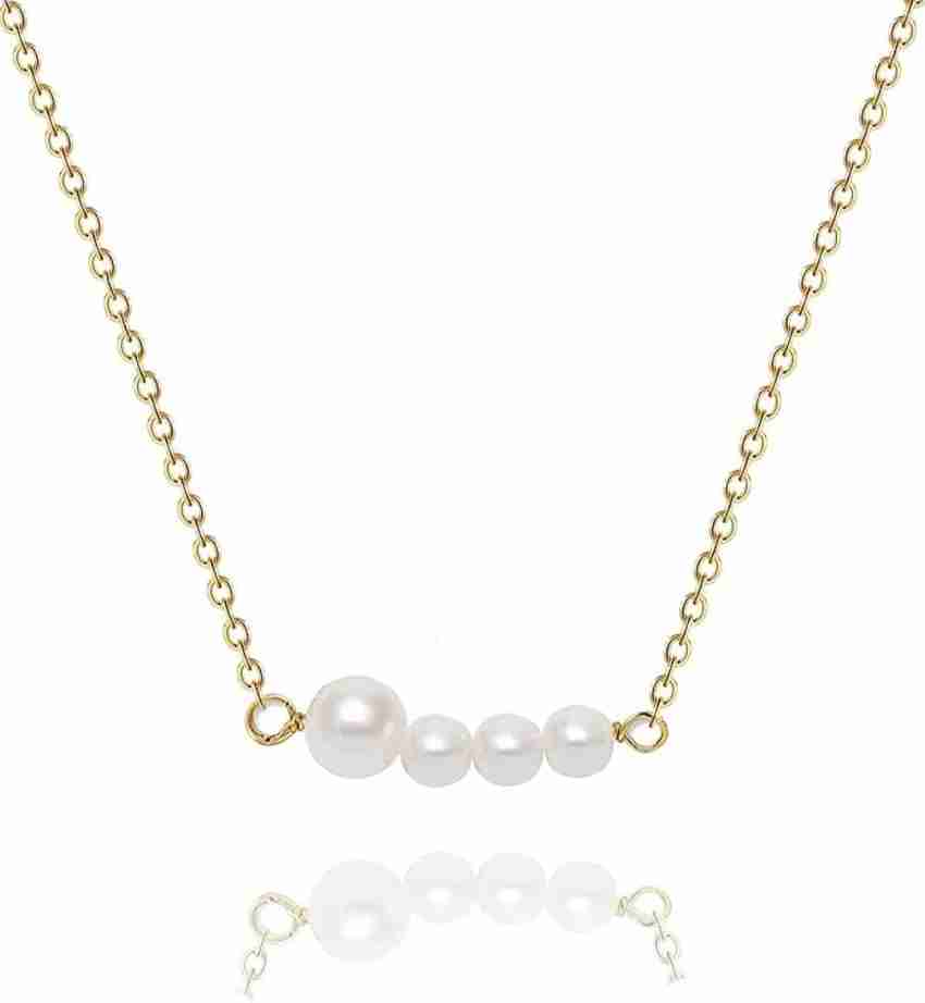SAJH SAJH Combo 3 pearl chain Gold-plated Pearl Alloy Pendant Price in  India - Buy SAJH SAJH Combo 3 pearl chain Gold-plated Pearl Alloy Pendant  Online at Best Prices in India