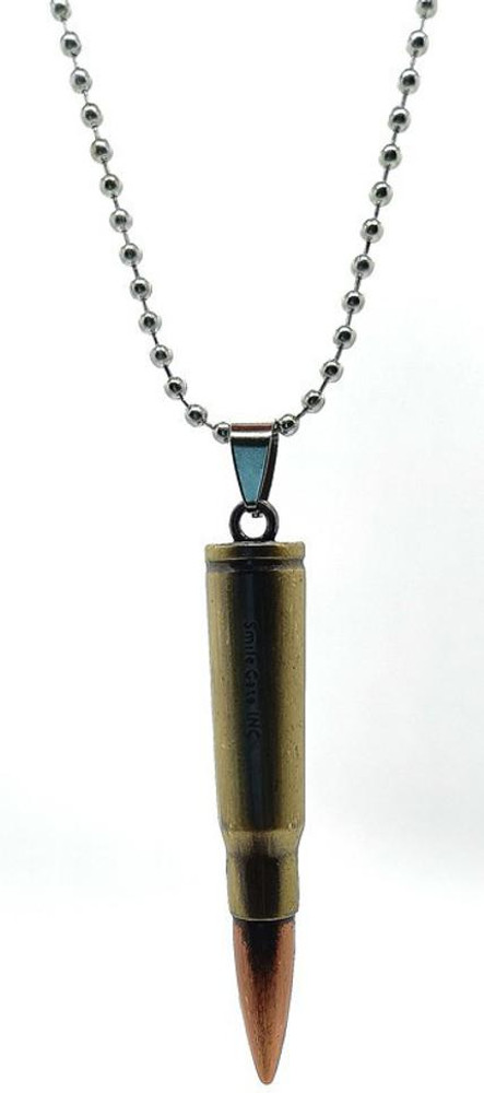 Dynamic Retail Global Bullet Pendant Necklace with Chain for Men
