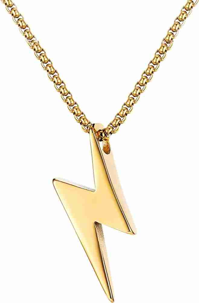 Lightning bolt clearance gold pendant