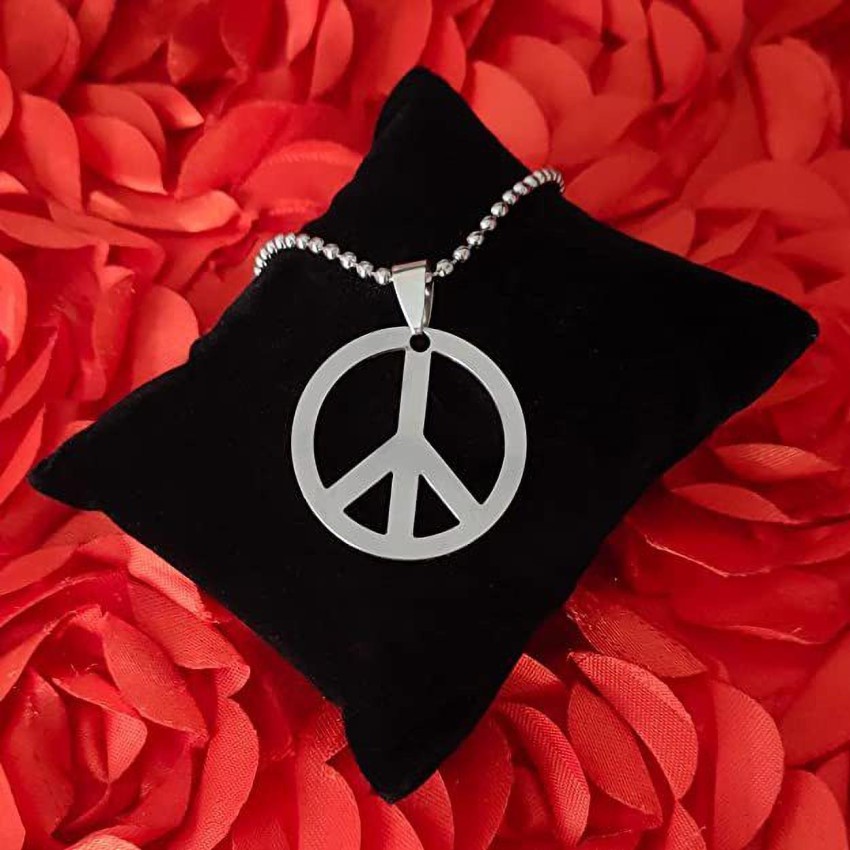 Sterling silver peace sales sign pendant