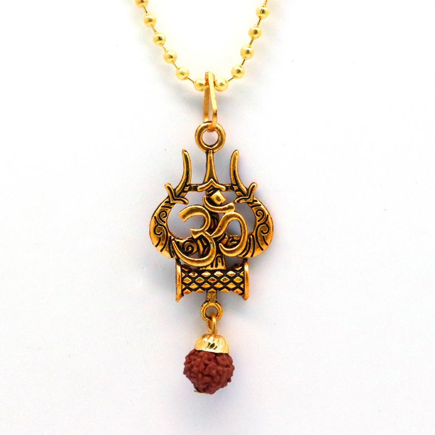 Om with trishul locket hotsell