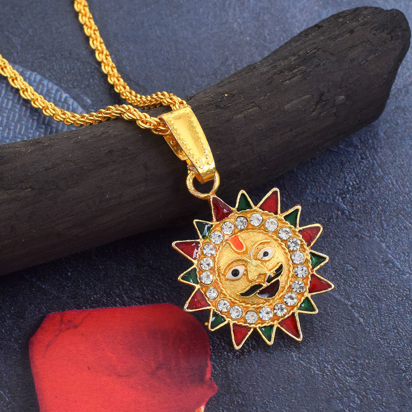 Lord surya gold pendant hotsell