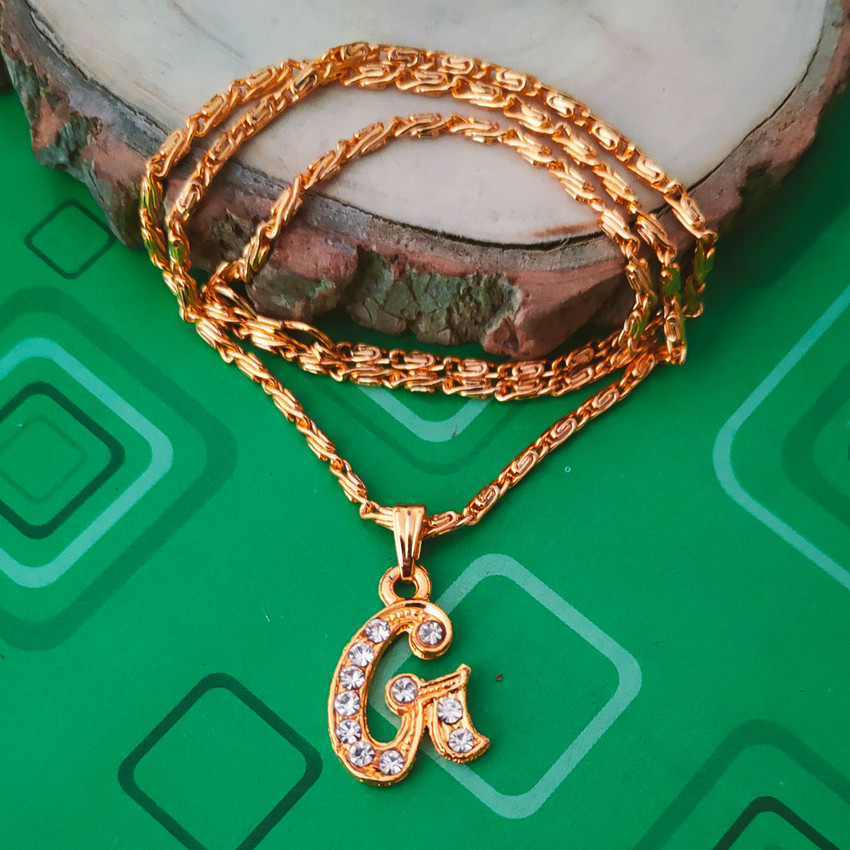 Sullery Crystal Alphabet Initial Letter G Locket Gift forpendant Necklace AL 6 Gold plated Cubic Zirconia Brass Crystal Pendant Price in India Buy Sullery Crystal Alphabet Initial Letter G Locket Gift...