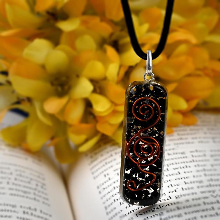 VIBESLE Black Tourmaline Double Spiral Orgonite Pendant For Root Chakra Crystal Pendant Price in India Buy VIBESLE Black Tourmaline Double Spiral Orgonite Pendant For Root Chakra Crystal Pendant Onlin...