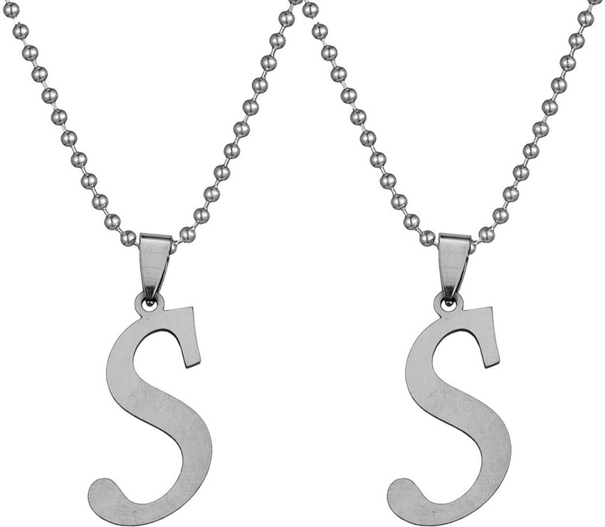 S name silver locket sale