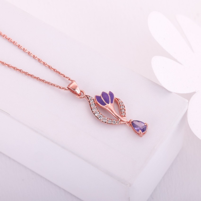 Fake rose gold on sale necklace