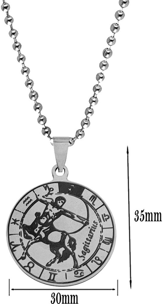 M Men Style Sagittarius Coin Necklaces Horoscope Astrology Zodiac