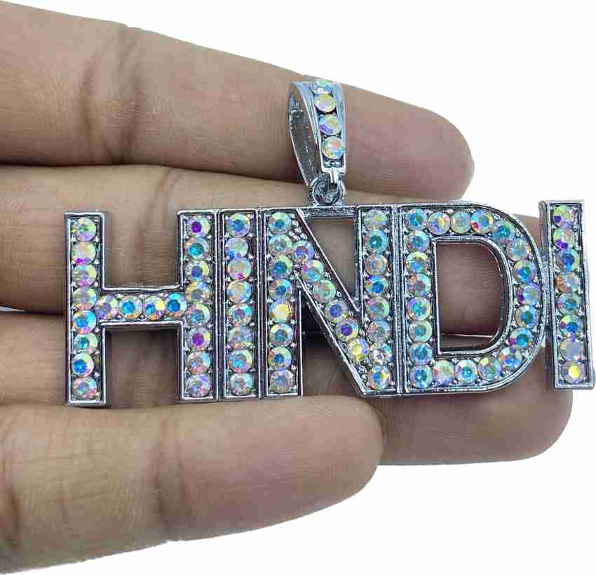 SAFISHA MC Stan Hindi Pendant Diamonds Plated (Pendant Only) Silver Alloy  Pendant Price in India - Buy SAFISHA MC Stan Hindi Pendant Diamonds Plated  (Pendant Only) Silver Alloy Pendant Online at Best