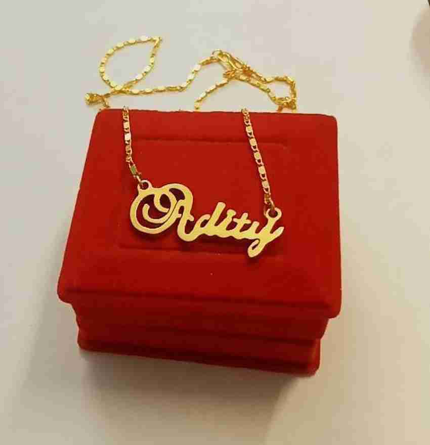 Aditi name gold sale pendant