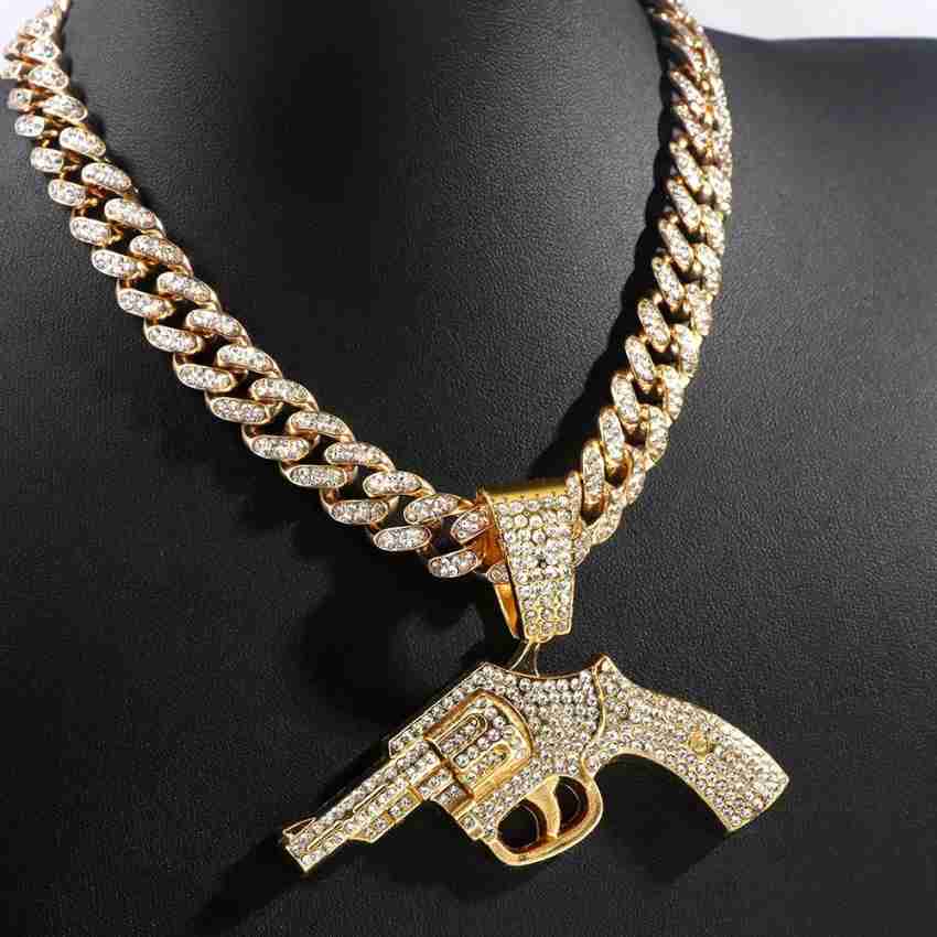 V FASHION JEWELLERY Mc Stan Pendant Cuban Necklace Iced Out Chain