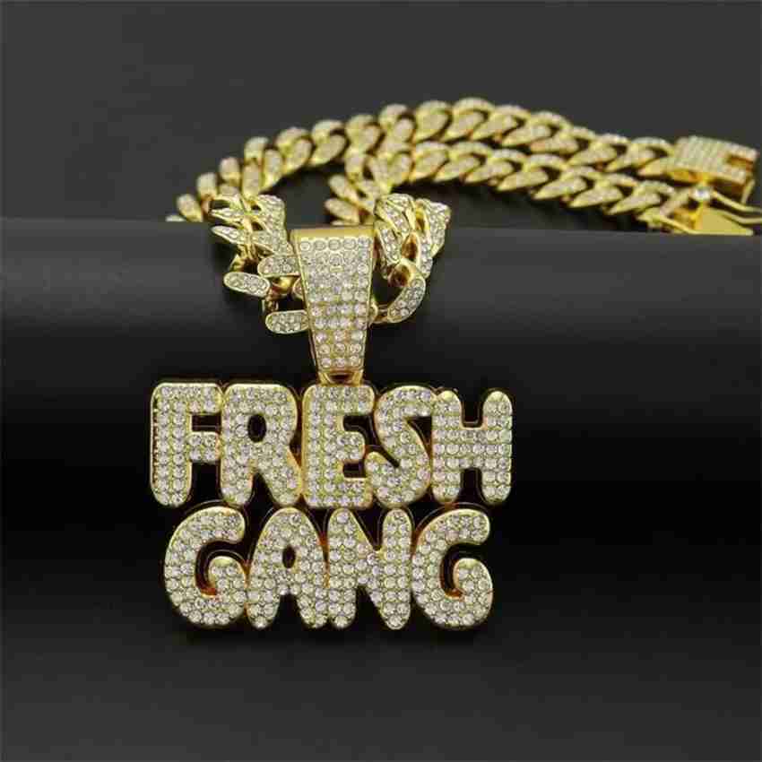 Mc stan Rupees pendant with stainless steel chain iced out