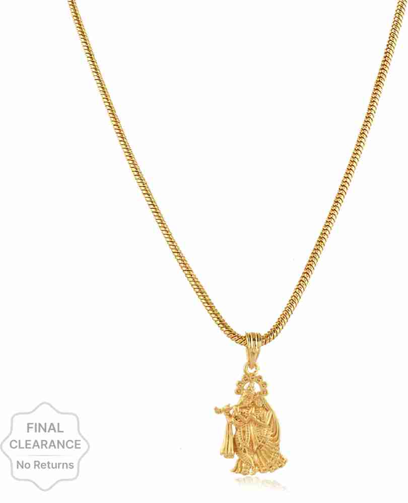 Gold locket 2024 radha krishna