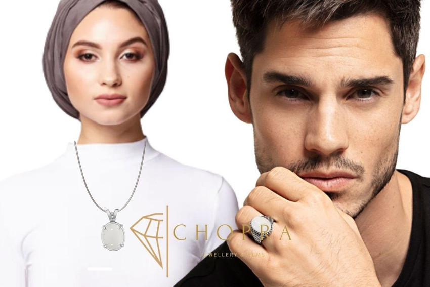 White moonga stone ring discount