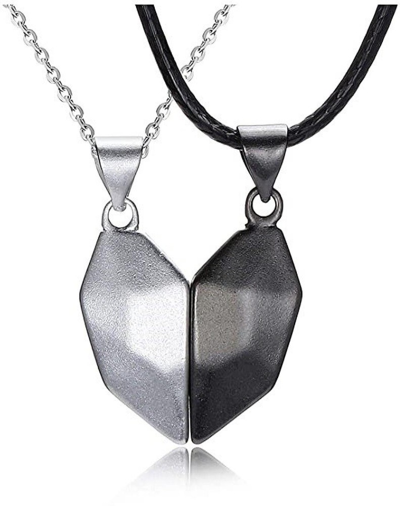  2Pcs Magnetic Love Heart Pendant Necklace Set - Mutual