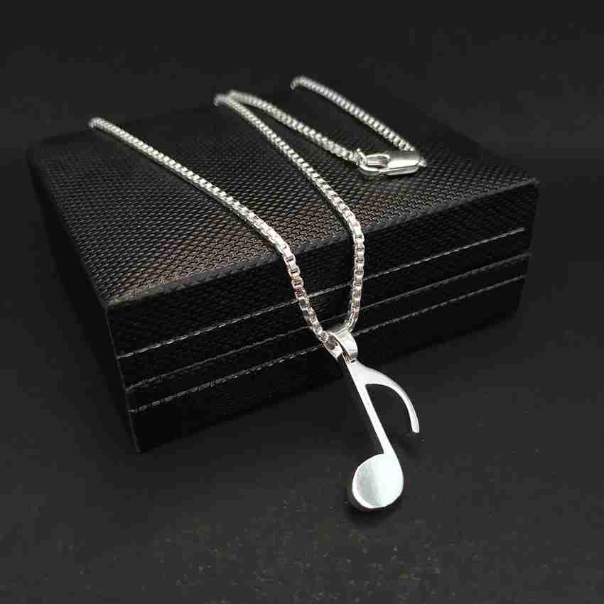 METLLORY TRENDS Music Note 92.5 Silver Plated Premium Pendant Necklace for Music Lovers Brass Locket Price in India Buy METLLORY TRENDS Music Note 92.5 Silver Plated Premium Pendant Necklace for Music