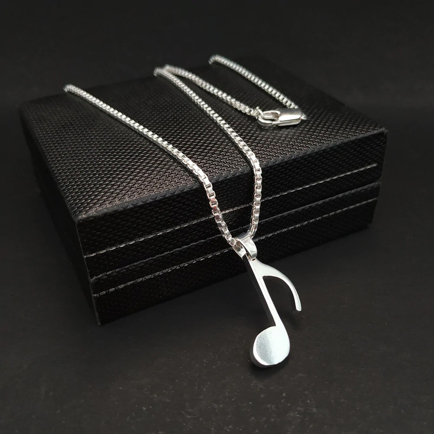 Music note necklace cheap hot sale