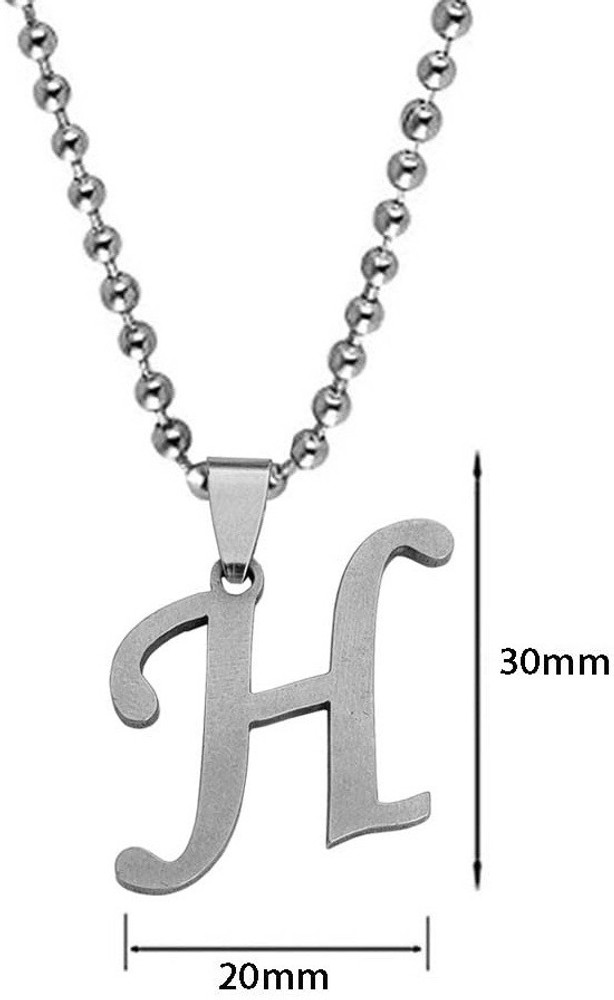 H name on sale locket