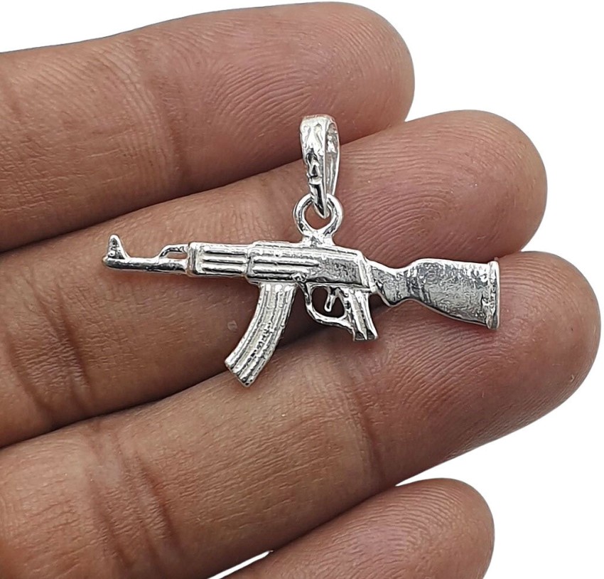 Ak 47 on sale silver pendant