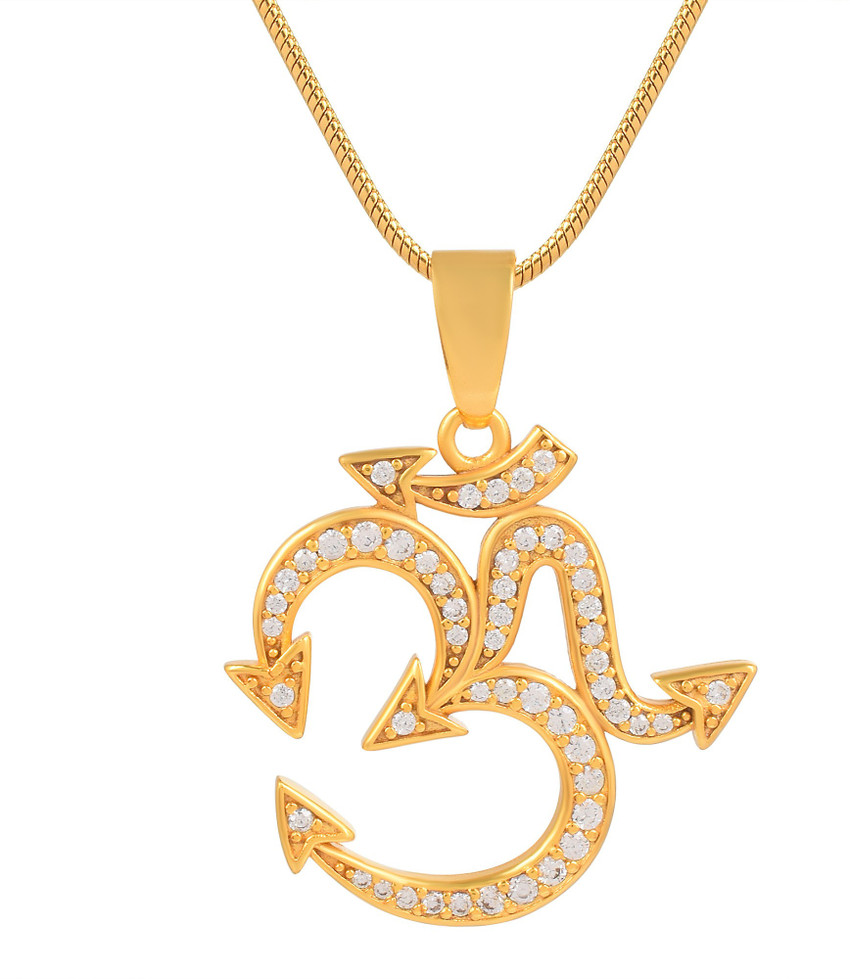 Om symbol shop gold pendant